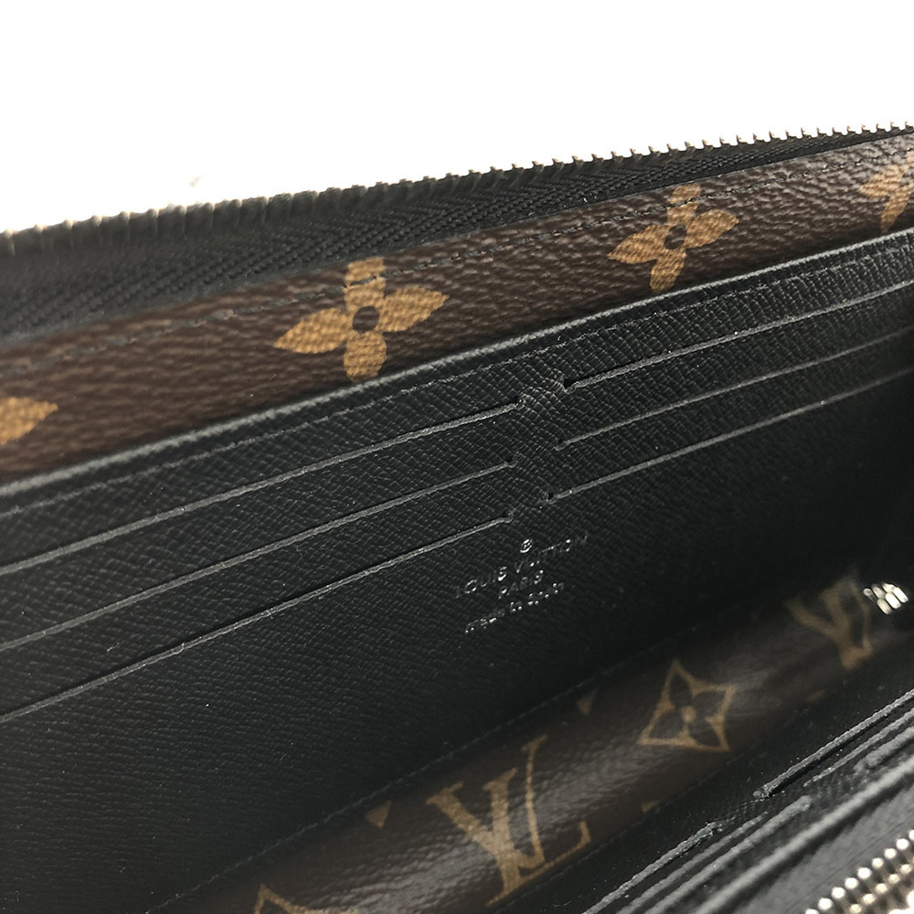 Louis Vuitton Zippy Dragonne Monogram Wrist Strap Mini Clutch Brown Black - Picture 4 of 10